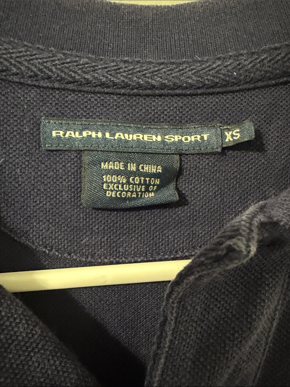 Ralph Lauren Sport Navy Embroidered Rugby Patch Polo Dress Size XS Y2K Vintage - Picture 3 of 5